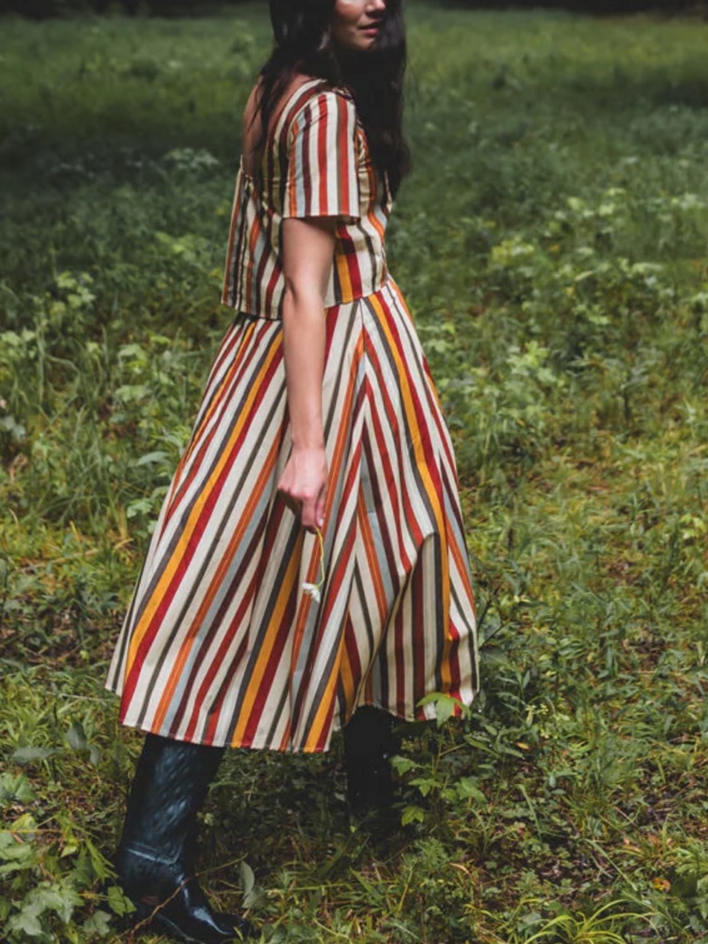 PARTERRE | TOWNES SKIRT IN DOLCE STRIPES